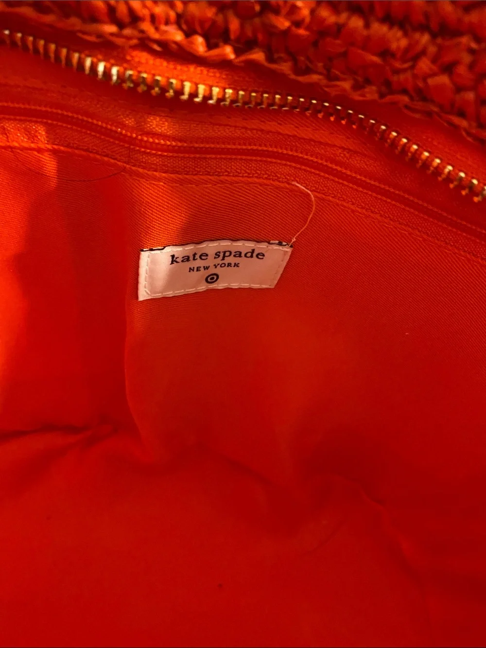 kate spade Orange Woven Bow Tote